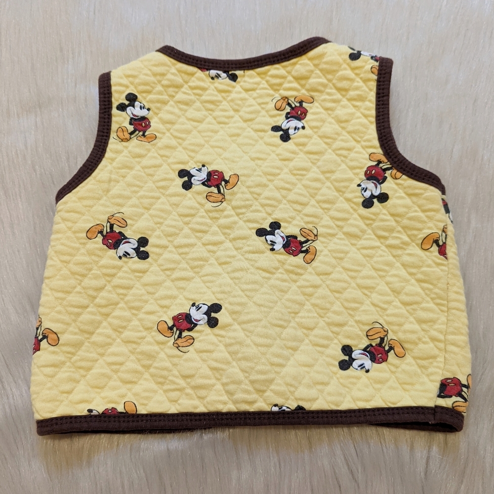 Vintage Mickey mouse yellow vest fits size 4 - Picture 2 of 5
